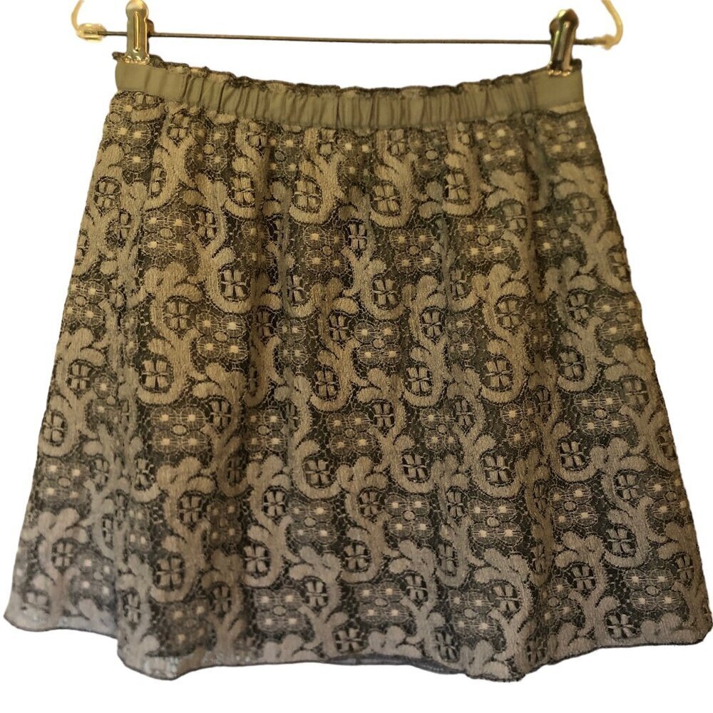 NEW (NWOT) J. Crew gray-green lace overlay skirt sz 10